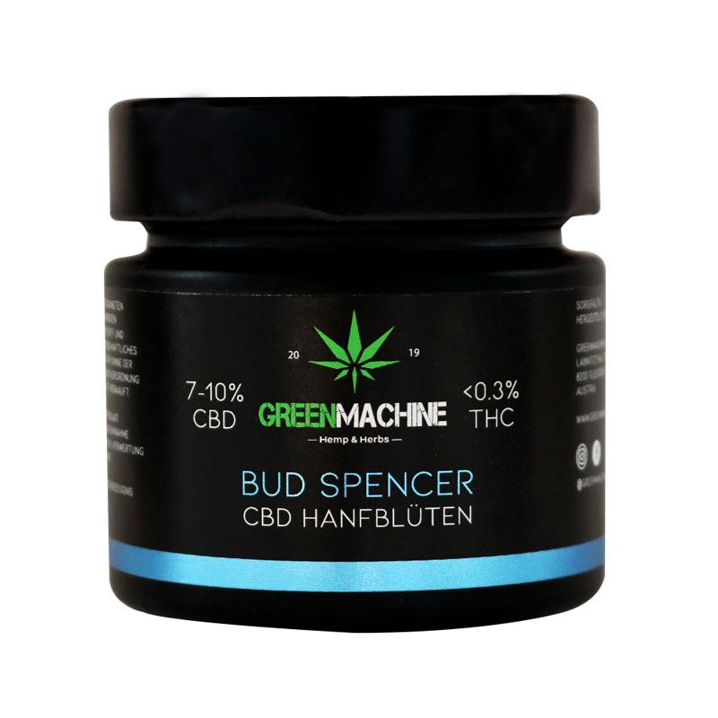 Glas CBD-Hanfblüten „Bud Spencer“ von Green Machine
