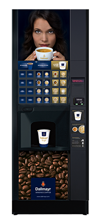 Kaffeeautomat mit Dallmayr-Branding